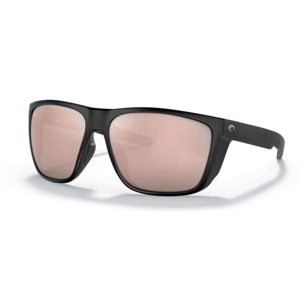 Costa Ferg XL Sunglasses Polarized in Matte Black with Copper Silver Mirror 580G